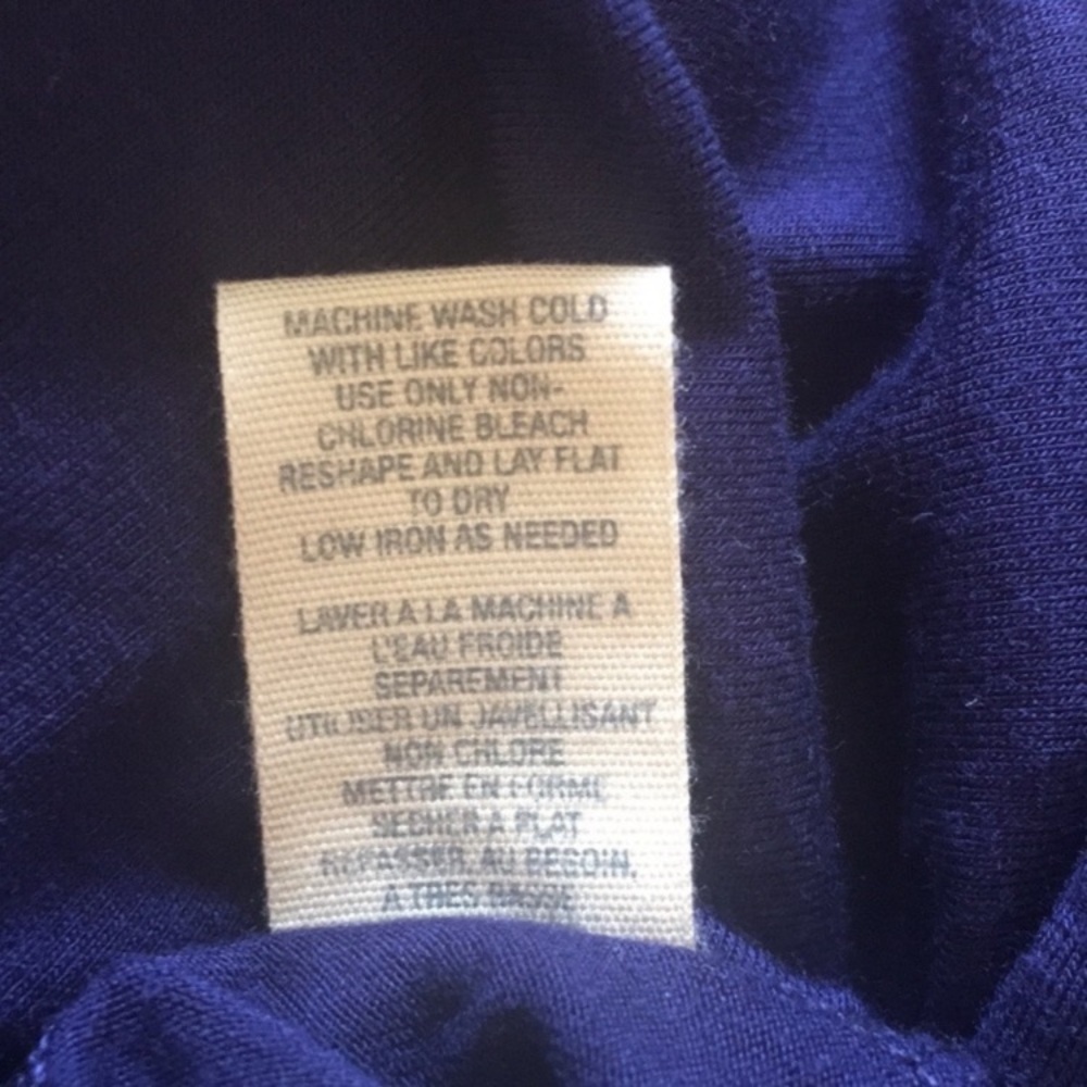 NWOT Anthropologie dress, draped, purple rayon with some spandex, never worn, S - Picture 13 of 14
